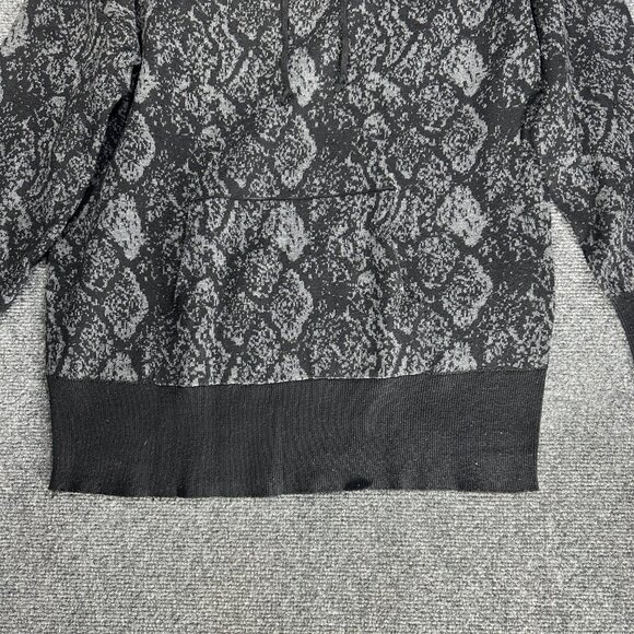 John + Jenn Sweater Womens Small Black Hooded Long Sleeve Rib Cuffs Pocket - Picture 2 of 8